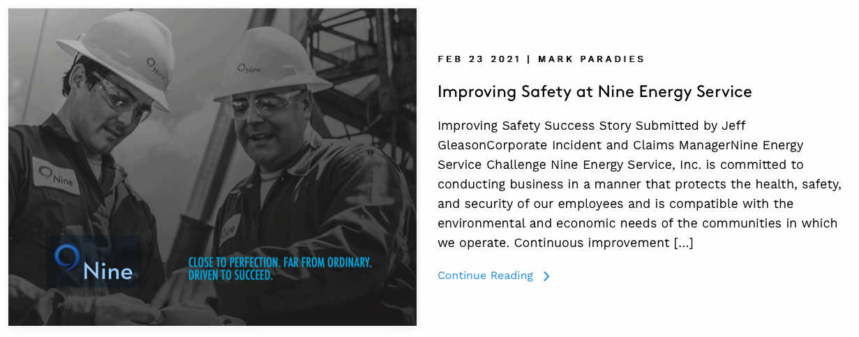 Success Story Nine Energy