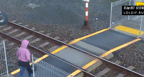 Near Miss - Almost hit by train