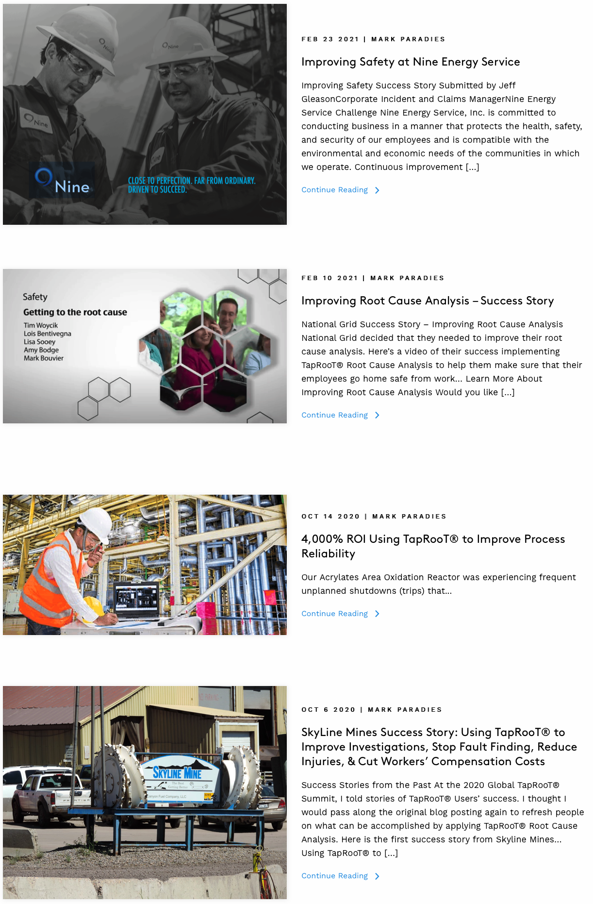 TapRooT® ® User Success Stories