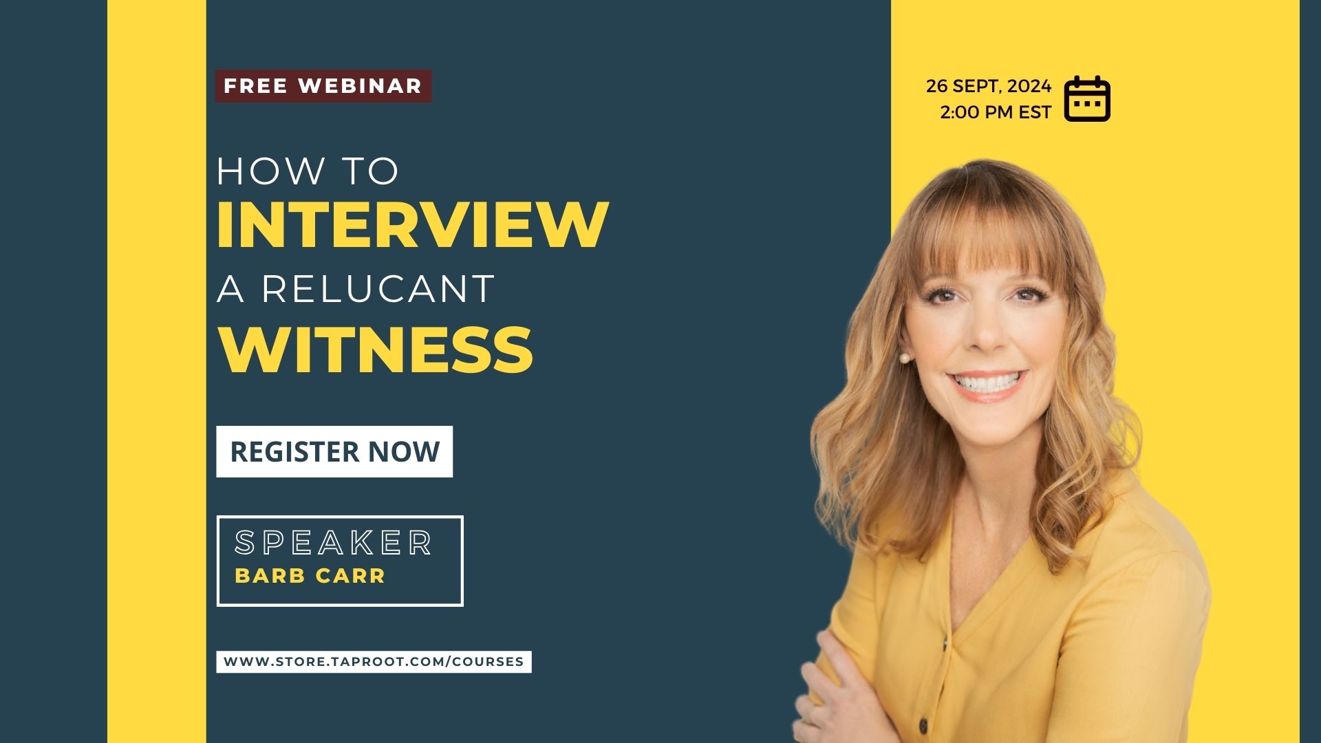 details for reluctant witness webinar